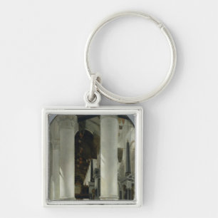 Chaveiro Vista interior da igreja nova em Delft