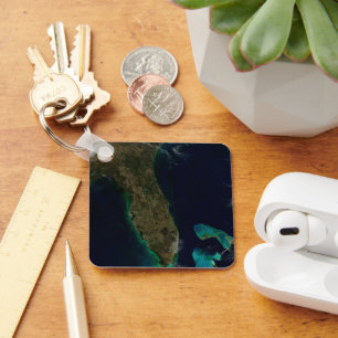 Chaveiro Vista Satélite Da Flórida.