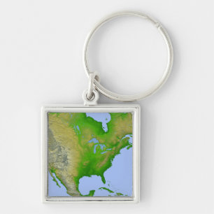 Chaveiro Vista topográfica de America do Norte