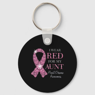 Chaveiro Vista Vermelho Para Minha Tia Red Ribbon Doença Ca