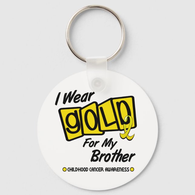 Chaveiro Visto Dourado Para O Meu IRMÃO 8 (Frente)