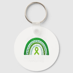 Chaveiro Visto Verde Para A Chuva De Fita De Sensibilização