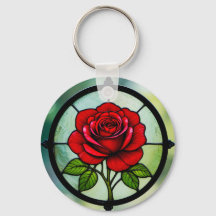 Vitraça de rosa vermelha