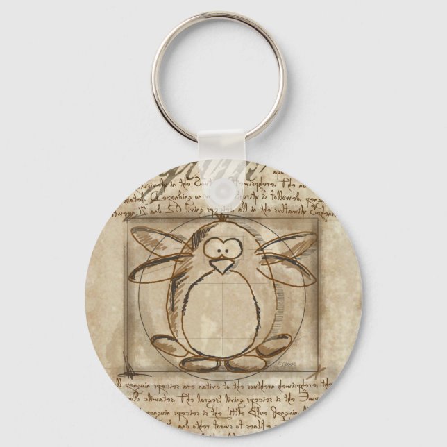 Chaveiro Vitruvian Penguin (Frente)
