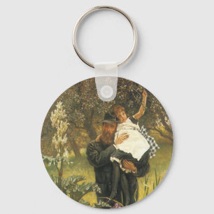 Chaveiro Viúvo por Tissot, Arte de Retrato Vitoriano Antigo