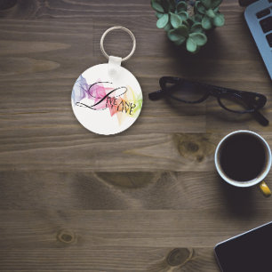 Chaveiro Viva e deixe a sabedoria viva citar a tipografia