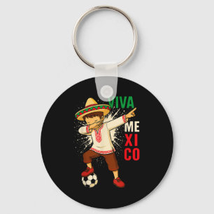 Chaveiro Viva México menino do futebol mexicano dabbing pon