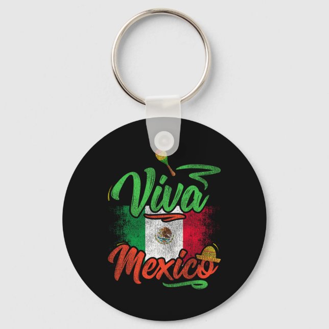 Chaveiro Viva México México Mulheres Negras Cinco De Mayo M (Frente)