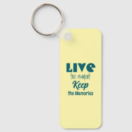 Chaveiro Viva o momento, mantenha as memórias em acrílico