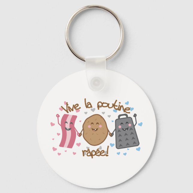 Chaveiro Vive la poutine râpée! (Frente)