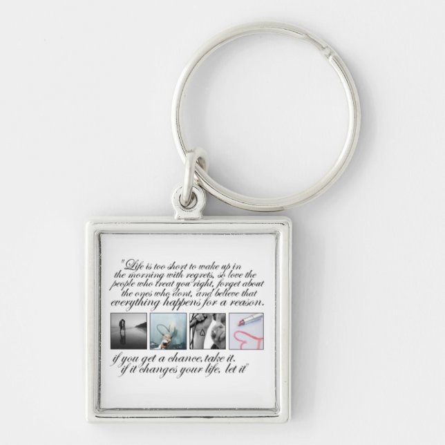 Chaveiro Vive sua vida, nenhuns pesares (Frente)