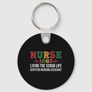 Chaveiro Vivendo a Vida de Scrubs Certificado de Enfermagem