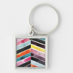 Chaveiro Vivid Watercolor Chevron I