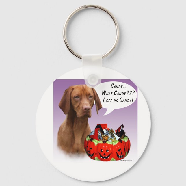 Chaveiro Vizsla Halloween Candy (Frente)