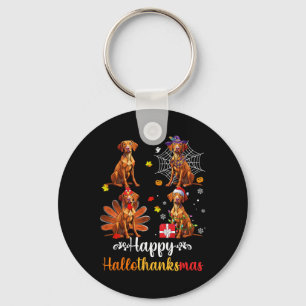 Chaveiro Vizsla Lover Halloween Feliz Natal Feliz Alho