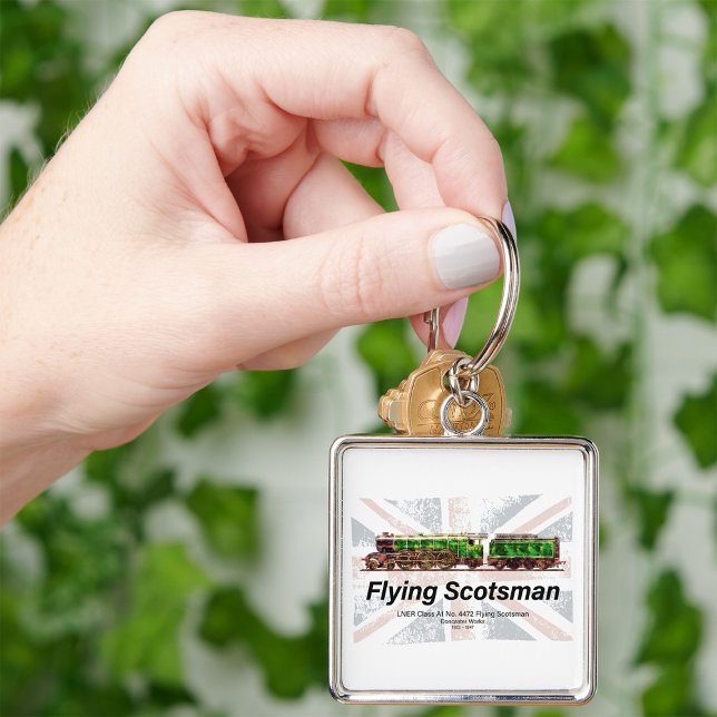 Chaveiro Voando escocês Vapor Comboio Inglês Locomotiva (Criador carregado)