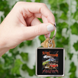 Chaveiro Voando escocês Vapor Comboio Inglês Locomotiva