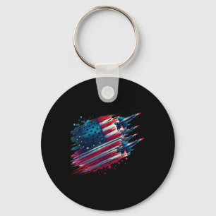 Chaveiro Voando Jatos Bandeira Americana Usa Patriótica 4 D