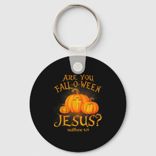 Chaveiro Você é Fall-o-ween Jesus Cristãos Abóbora de Hallo