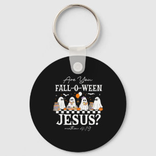 Chaveiro Você é Fall-o-ween Jesus Mateus 4_19 Halloween C