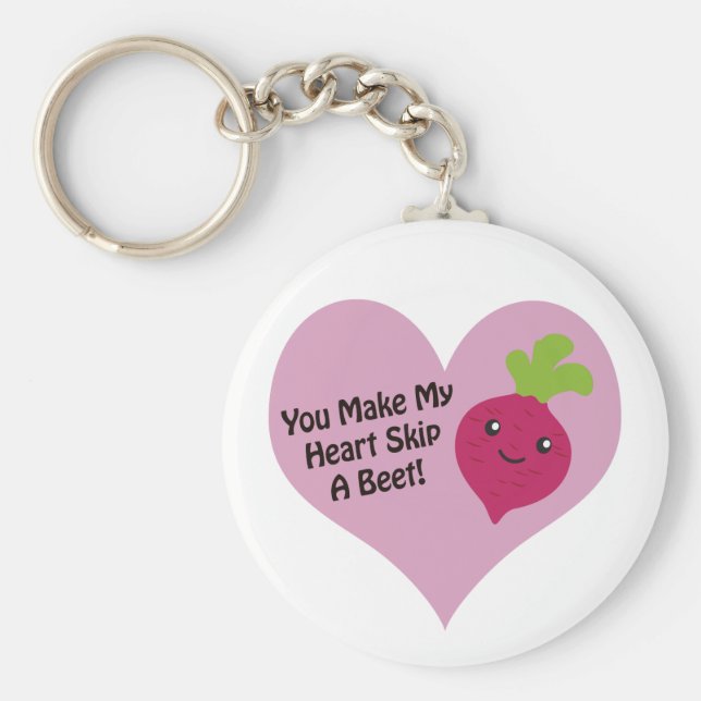 Chaveiro Você Faz Meu Coração Pular Uma Beterraba (Frente)