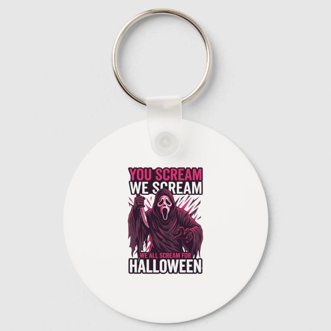 Chaveiro Você Grita Nós Fantasma de Halloween Faca Sangrent (Frente)