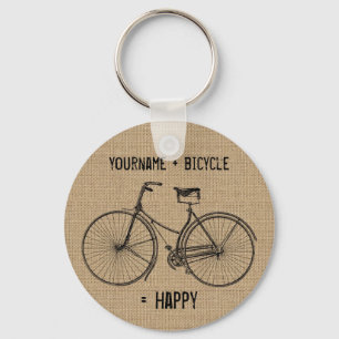 Chaveiro Você mais a bicicleta iguala o saco natural feliz