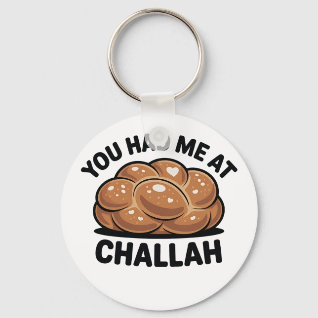 Chaveiro Você me pegou em Challah judeu Hanukkah (Frente)