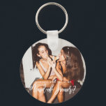 Chaveiro Você será meu Keyring de fotos Madrinhas de casame<br><div class="desc">Minimalista e moderno será meu anel-chave de madrinha de casamento. O texto e as mensagens podem ser editados na parte traseira do cartão. Para personalização mais avançada deste design, por exemplo, alteração do layout, da fonte ou do tamanho do texto, clique no botão "PERSONALIZAR" acima. Por favor, entre em contato...</div>
