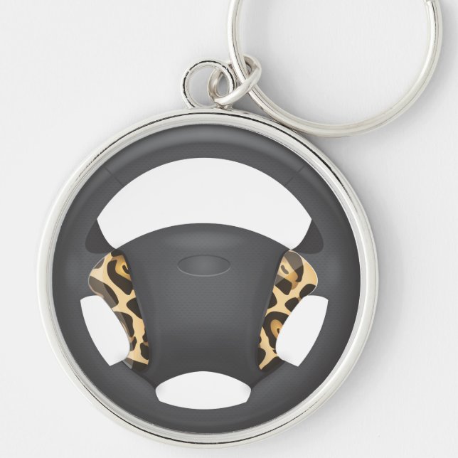 Chaveiro Volante com Estampa de Onça (Frente)