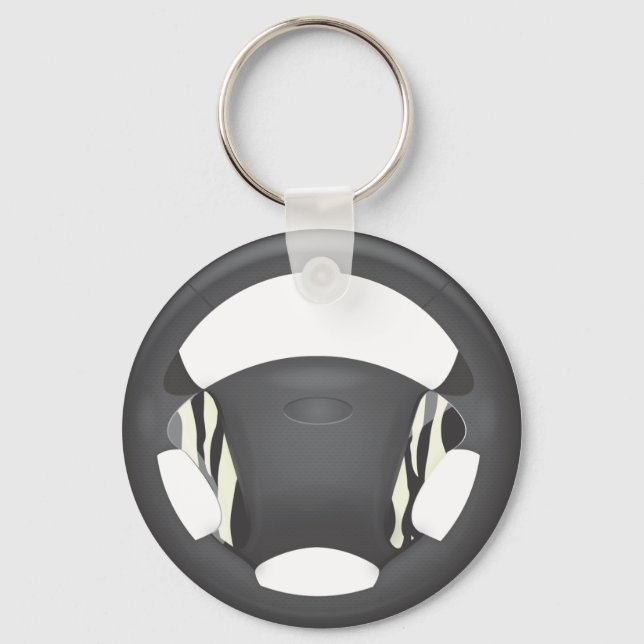 Chaveiro Volante Com Estampa De Zebra (Frente)