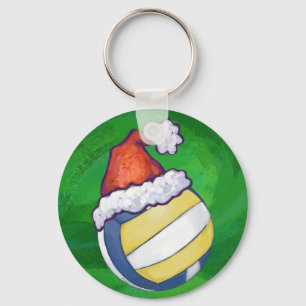 Chaveiro Voleibol com chapéu do Natal