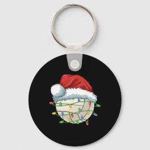 Chaveiro Voleibol Natal Engraçado Sant Xmas Luzes Volley