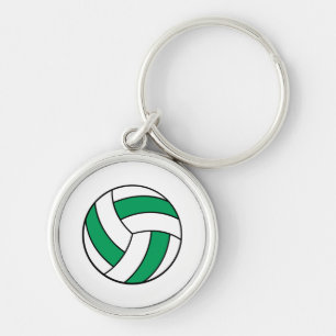 Chaveiro voleibol verde e branco