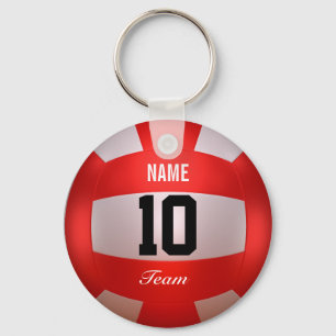 Chaveiro Voleibol vermelho feito sob encomenda
