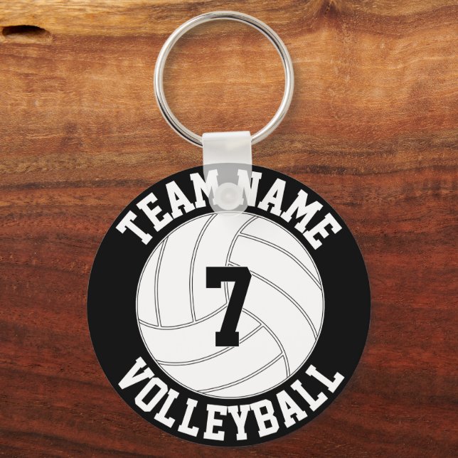 Chaveiro Volleyball Team Name, Color and Player Number (Frente)
