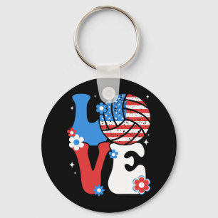 Chaveiro Volleyll Love 4 De Julho Nos Estados Unidos Flag V