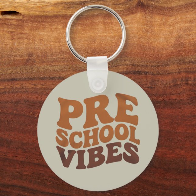 Chaveiro Voltar às aulas primeiro dia do pré-escolar Groovy (Frente)