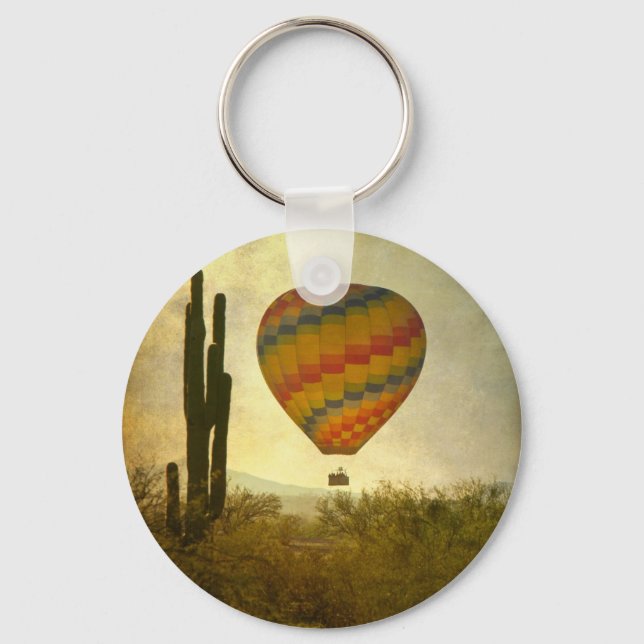 Chaveiro Voo de Ballon de Ar Quente sobre o Deserto Sudoest (Frente)