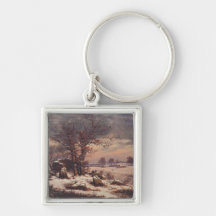Vordingborg no Inverno por J.C. Dahl Fine Art