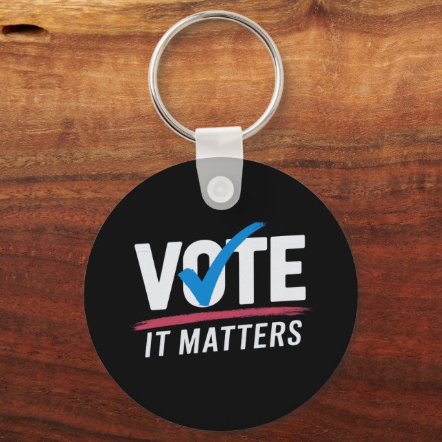 Chaveiro Votar Eleição 2024 Eleitor Democrata Política  (Frente)