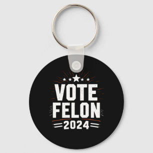 Chaveiro Vote Criminoso Trump 2024 Eleição Divertida Voto 