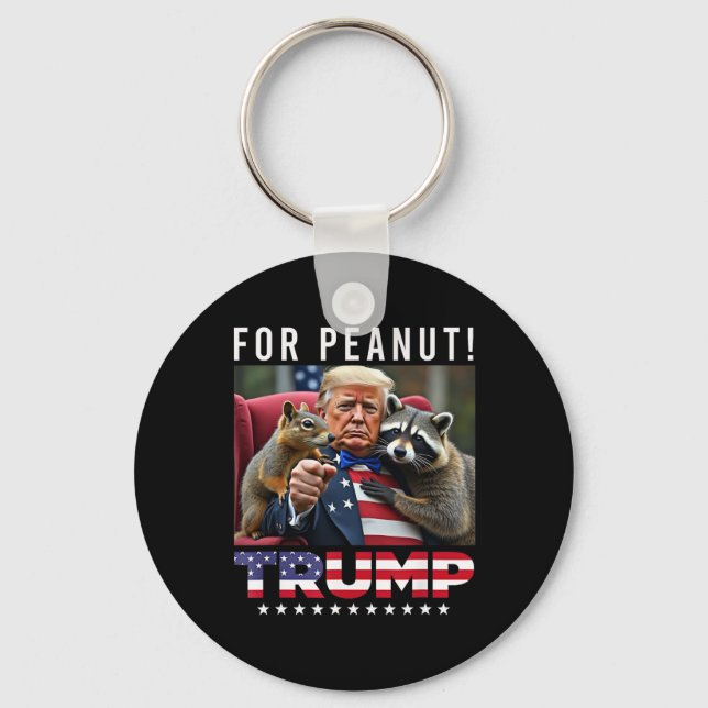 Chaveiro Vote Trump Para Peanut O Esquilo 3  (Frente)