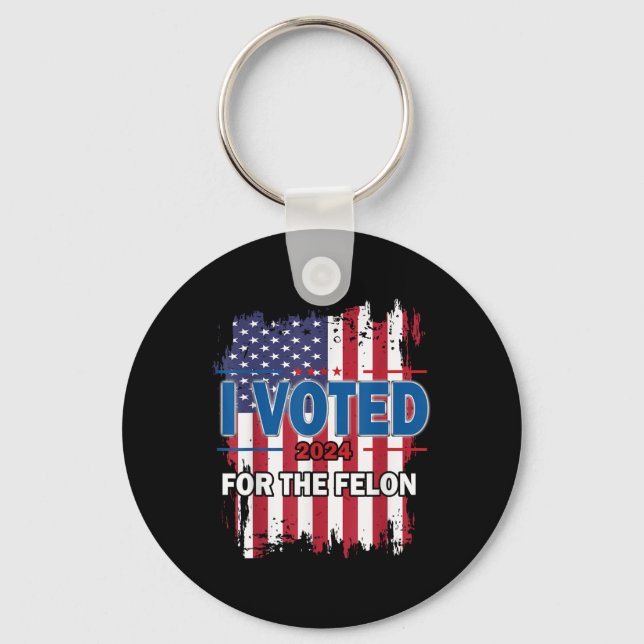 Chaveiro Votei A Favor Do Felon; Republicano Engraçado Trum (Frente)