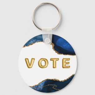 Chaveiro Voto de Safira Ágata com Veias de Ouro