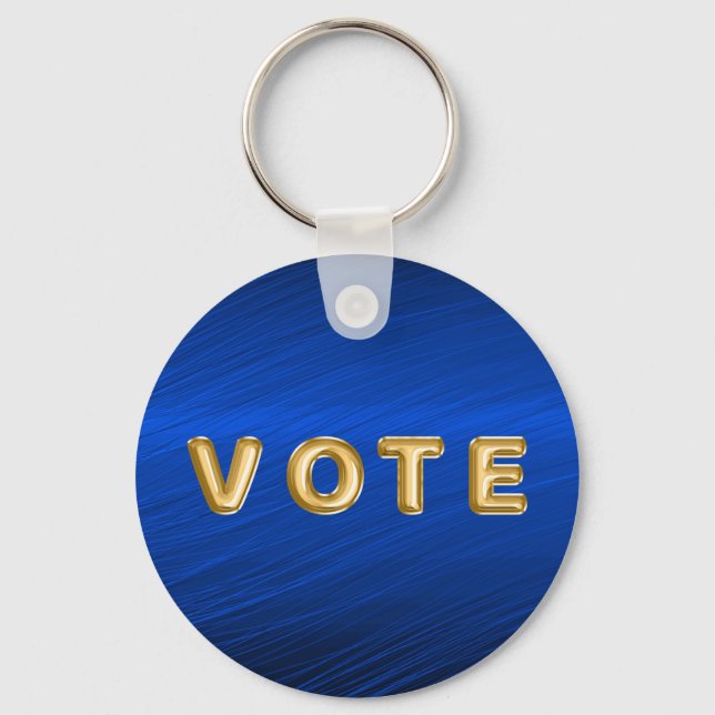 Chaveiro Voto Gráfico Azul Real Metálico (Frente)
