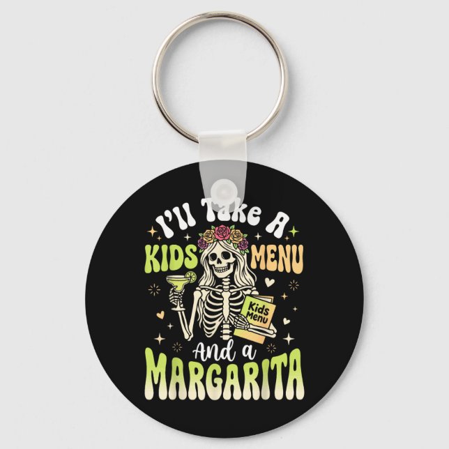 Chaveiro Vou Pegar Um Menu Infantil E Uma Margarita (Frente)