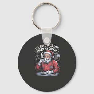 Chaveiro Vou Salvar sua Vida Depois do Meu Café Papai Noel 