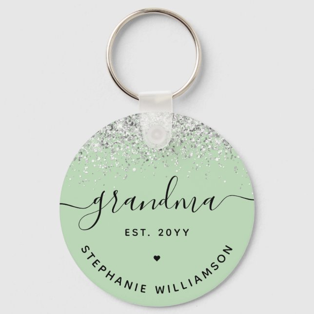 Chaveiro Vovó Est Glitter Confetti - Presentes Personalizad (Frente)