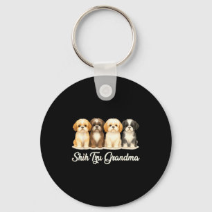 Chaveiro Vovó Shih Tzu Presente de Amante de Cachorro Fofo